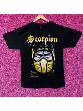 Mortal Kombat Scorpion "Get Over Here!" Game T-Shirt Large Large